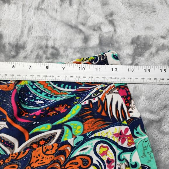 WinWin Pants Womens S-M Multicolor Floral Paisley High Waist Wide Leg Palazzo - Picture 6 of 10